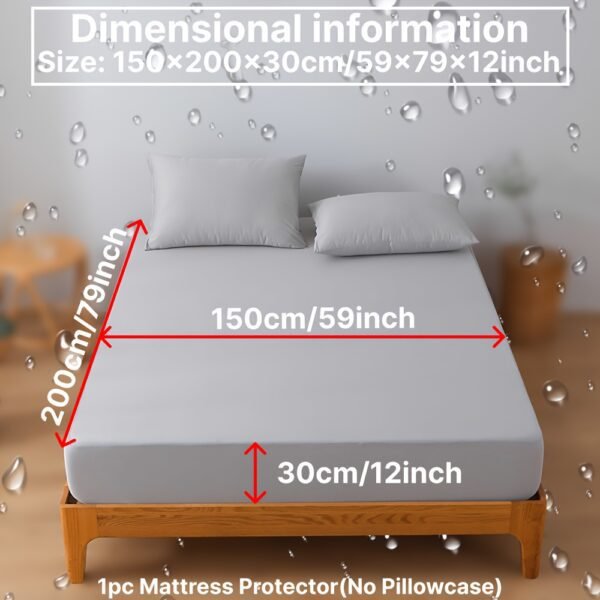 Ultra-Soft & Breathable Mattress Protector - High Elasticity, Easy-Clean Solid Color Fitted Sheet for Bedroom, Guest Room, Hotel, Dorms (No Pillowcase or Insert) - Image 22
