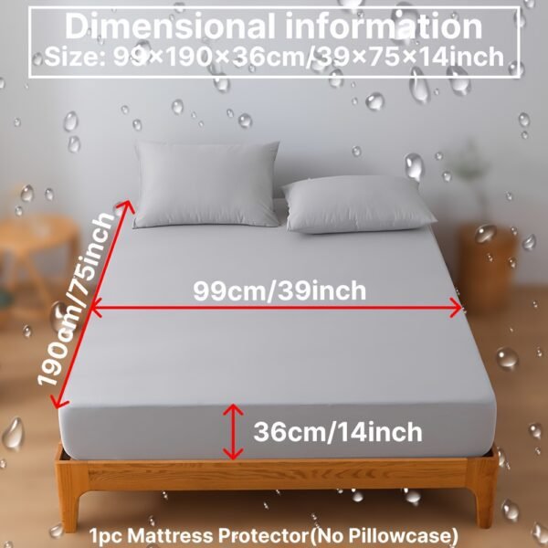 Ultra-Soft & Breathable Mattress Protector - High Elasticity, Easy-Clean Solid Color Fitted Sheet for Bedroom, Guest Room, Hotel, Dorms (No Pillowcase or Insert) - Image 3