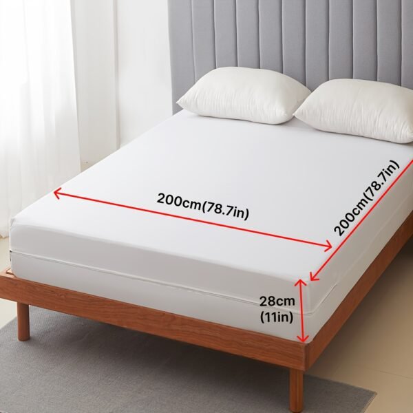 1pc 6-Sided Full Mattress Protector with Zipper, Deep Pocket Fitted Sheet Protector, Multiple Sizes Suitable for Single Bed/Double Bed - Image 20
