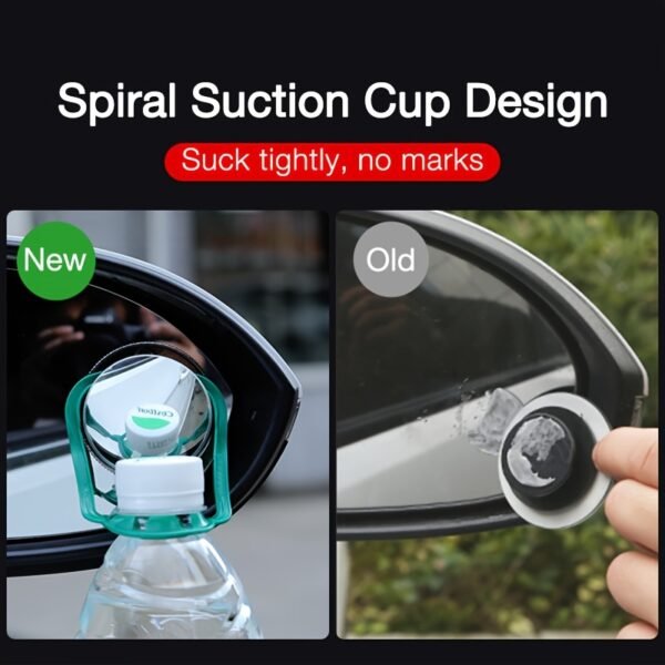 2pcs Blind Spot Mirrors HD Glass Convex Lens 360° Adjustable Round Mirror Universal for Vehicles Car Turntable Design - Image 6