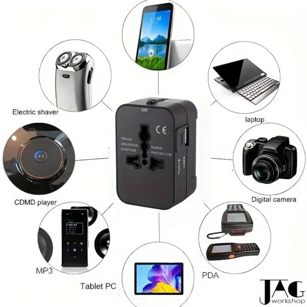 1pc Compliance Certification Travel Adapter,US/EU/UK/AU Plug,Worldwide All In One Design,Universal Interface Phone Tablet Wall Charger,Cover More Than 150 Countries,For iPhone,Samsung,Xiaomi,Android,Ipad,Car,etc,Perfect Holiday Gift. - Image 8