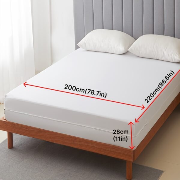 1pc 6-Sided Full Mattress Protector with Zipper, Deep Pocket Fitted Sheet Protector, Multiple Sizes Suitable for Single Bed/Double Bed - Image 21