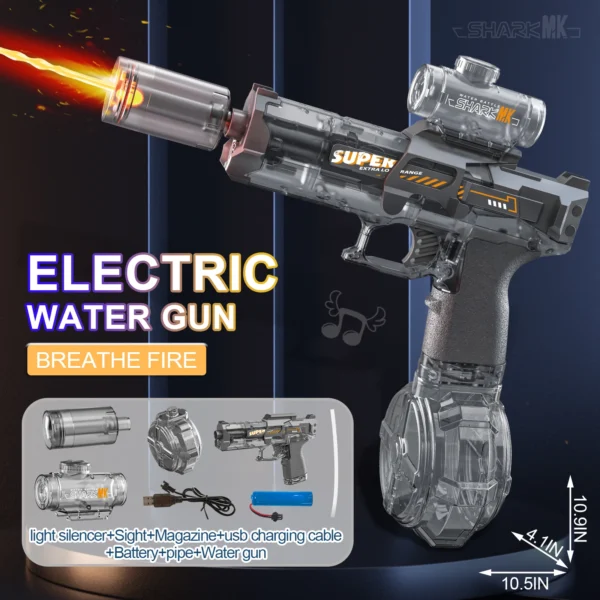 Children High Pressure Electric Water Gun Toys Summer Outdoor Beach Pool Garden Fight Games Kids Automatic Bursts Watergun Gifts - Image 14