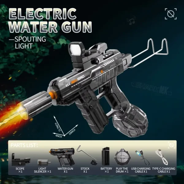 Children High Pressure Electric Water Gun Toys Summer Outdoor Beach Pool Garden Fight Games Kids Automatic Bursts Watergun Gifts - Image 12