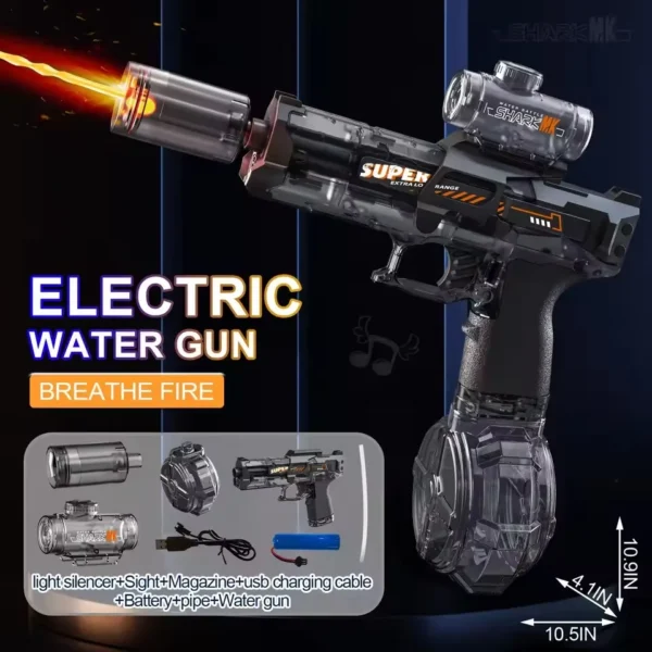 Children High Pressure Electric Water Gun Toys Summer Outdoor Beach Pool Garden Fight Games Kids Automatic Bursts Watergun Gifts - Image 9