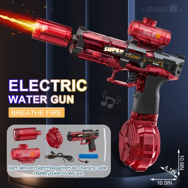 Children High Pressure Electric Water Gun Toys Summer Outdoor Beach Pool Garden Fight Games Kids Automatic Bursts Watergun Gifts - Image 17
