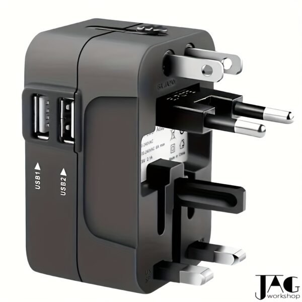 1pc Compliance Certification Travel Adapter,US/EU/UK/AU Plug,Worldwide All In One Design,Universal Interface Phone Tablet Wall Charger,Cover More Than 150 Countries,For iPhone,Samsung,Xiaomi,Android,Ipad,Car,etc,Perfect Holiday Gift. - Image 6