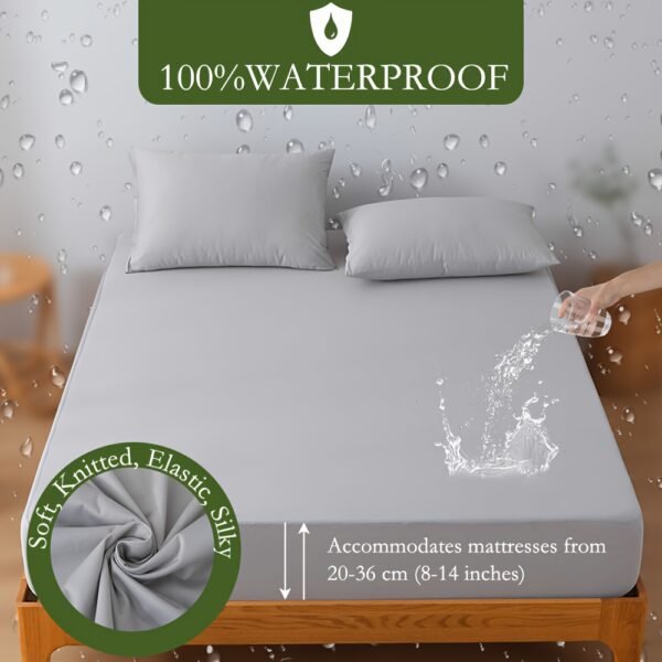 Ultra-Soft & Breathable Mattress Protector - High Elasticity, Easy-Clean Solid Color Fitted Sheet for Bedroom, Guest Room, Hotel, Dorms (No Pillowcase or Insert)