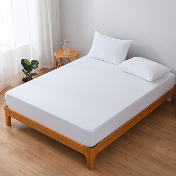 Ultra-Soft & Breathable Mattress Protector - High Elasticity, Easy-Clean Solid Color Fitted Sheet for Bedroom, Guest Room, Hotel, Dorms (No Pillowcase or Insert) - Image 14