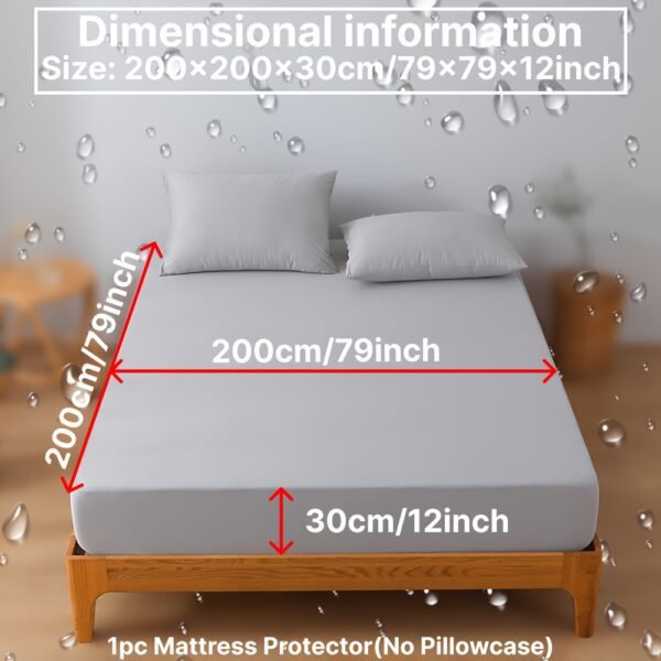 Ultra-Soft & Breathable Mattress Protector - High Elasticity, Easy-Clean Solid Color Fitted Sheet for Bedroom, Guest Room, Hotel, Dorms (No Pillowcase or Insert) - Image 25