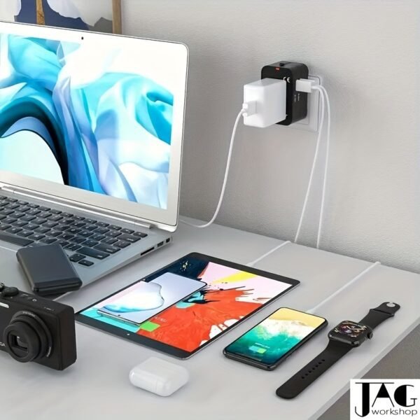 1pc Compliance Certification Travel Adapter,US/EU/UK/AU Plug,Worldwide All In One Design,Universal Interface Phone Tablet Wall Charger,Cover More Than 150 Countries,For iPhone,Samsung,Xiaomi,Android,Ipad,Car,etc,Perfect Holiday Gift. - Image 11